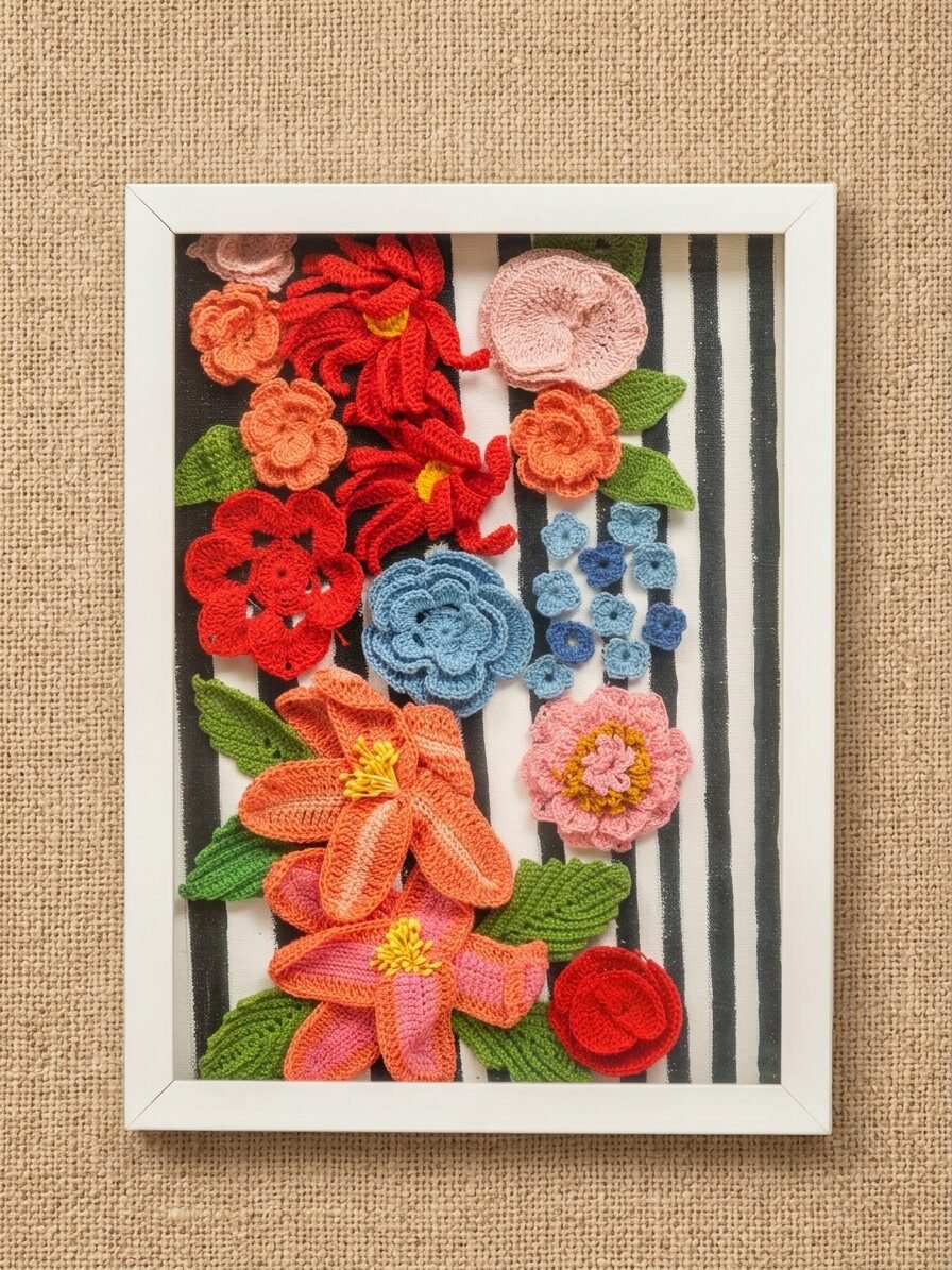 Threaded Garden Crochet Wall Art