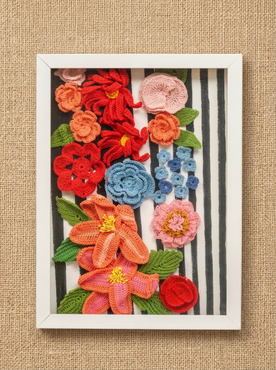 Threaded Garden Crochet Wall Art