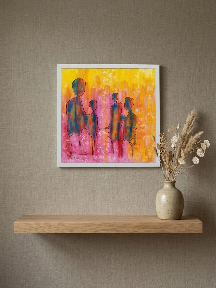 Handmade artwork representing unity, togetherness, and shared experiences