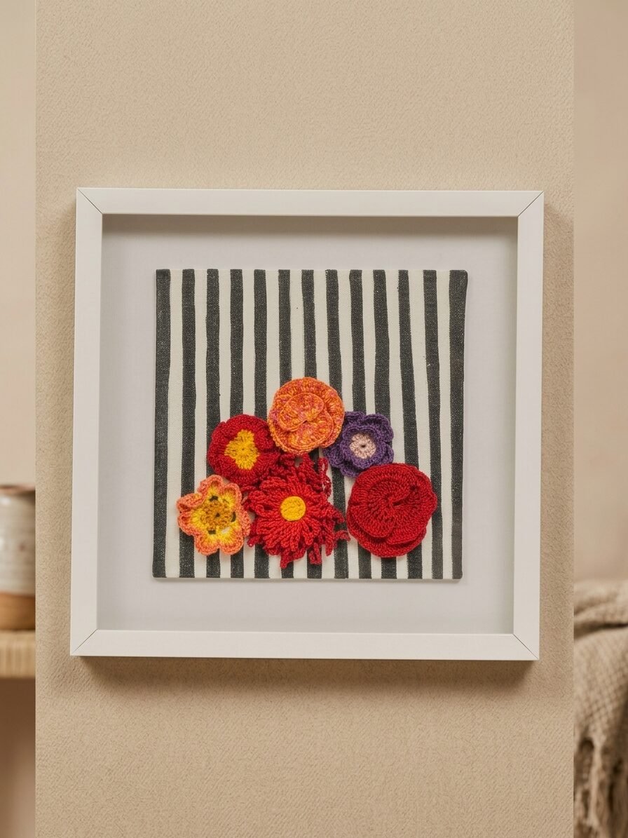 Urban Blossoms Crochet Wall Art