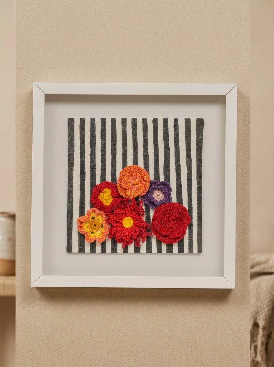 Urban Blossoms Crochet Wall Art