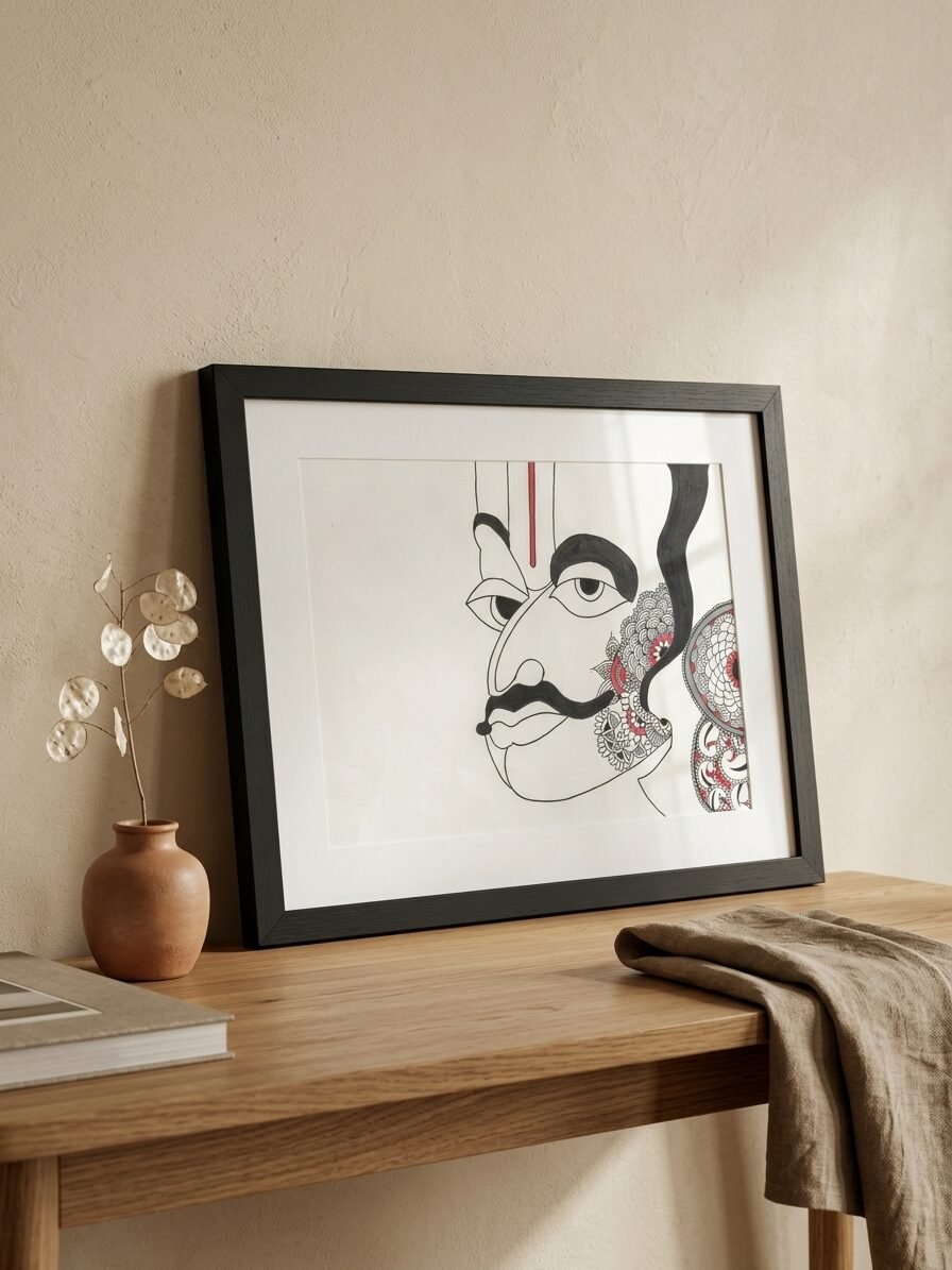 Artistic design inspired by warrior spirit and cultural heritage