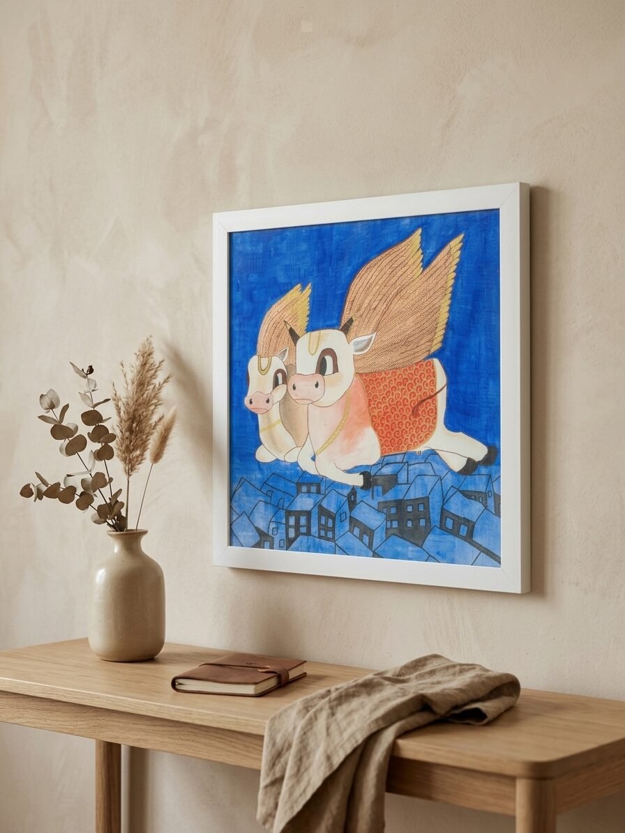 Creative wildlife illustration featuring flying birds and elegant natural elements