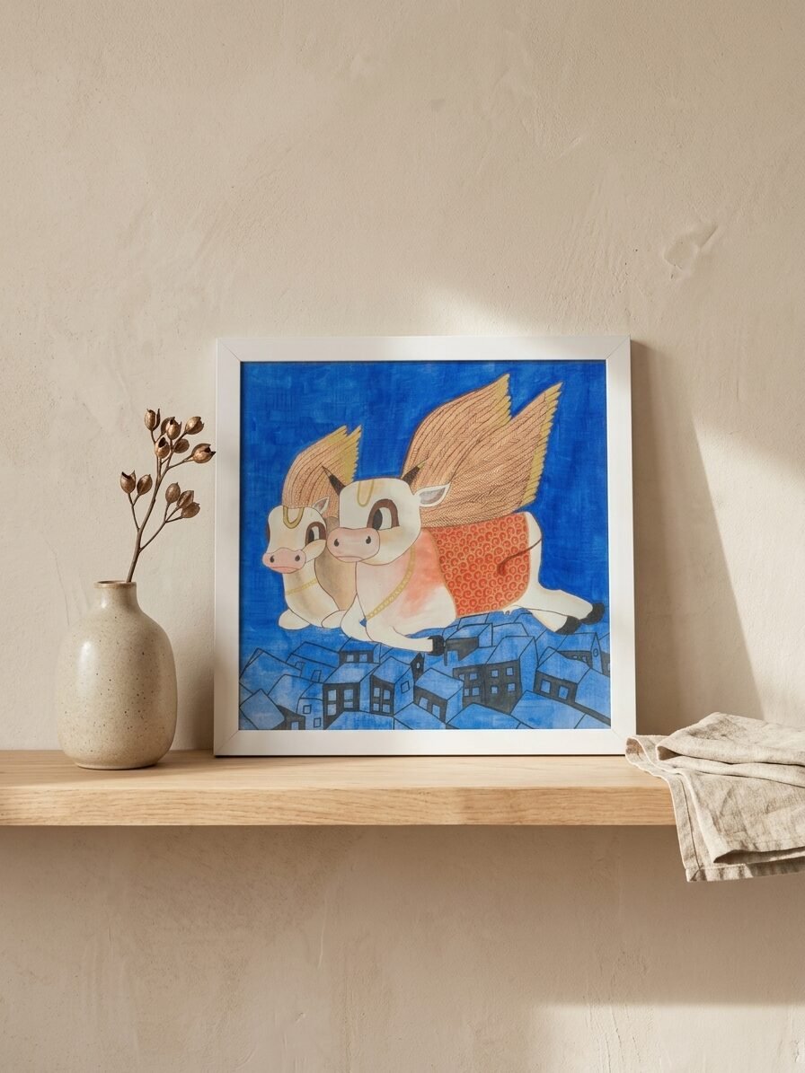 Wings of Joy artwork featuring birds, graceful wings, and uplifting nature inspired details